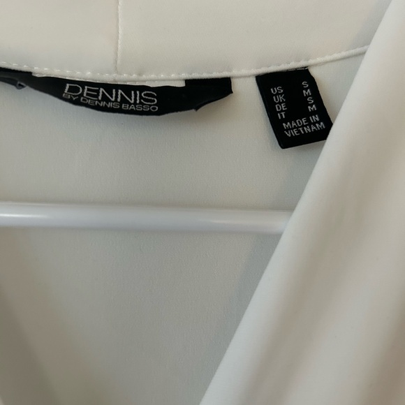 New Dennis Basso Italia Knit Tunic with Elbow Sleeves Off White size Small - Picture 3 of 7